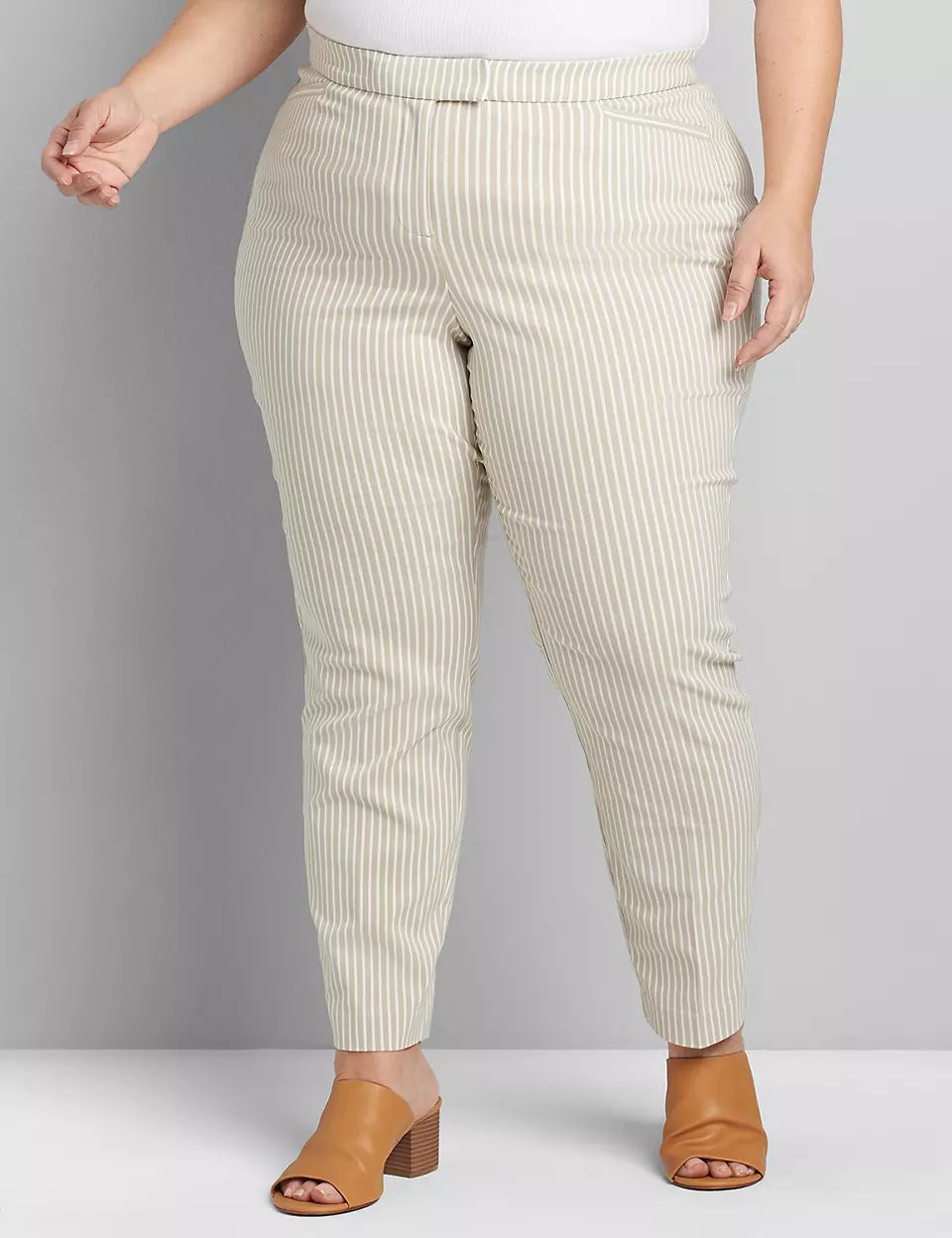 Lane Essentials Madison Ankle Pant - Striped | Lane Bryant (US)