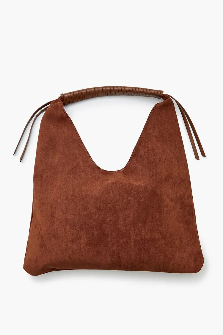 Faux Suede & Leather Tote Bag | Forever 21