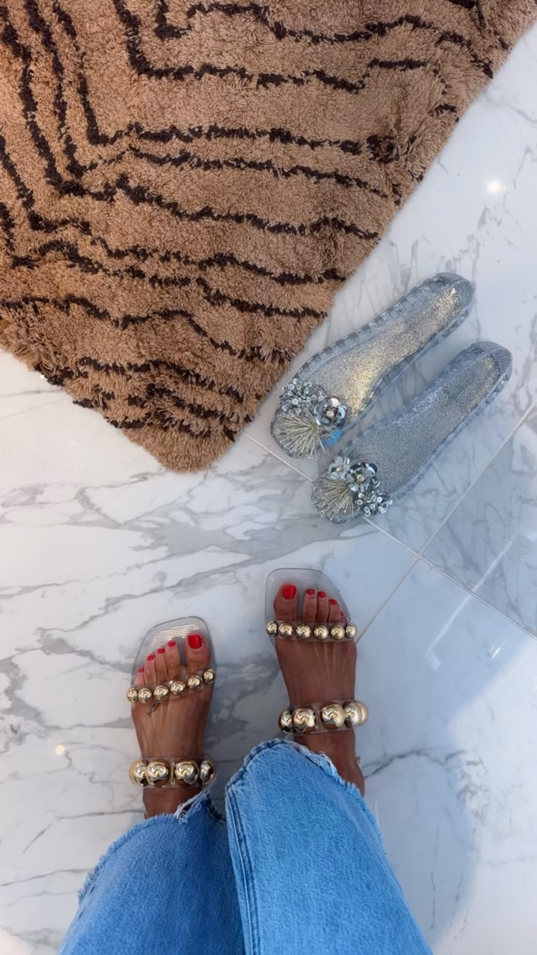 Jelly shoe jackpot baby! 👏👏👏 less than $55.00 ❤️