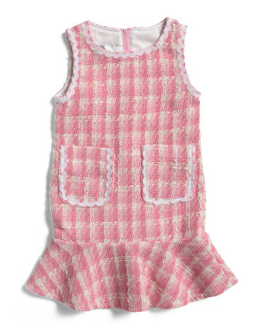 Toddler Girls Tweed Check Dress | TJ Maxx