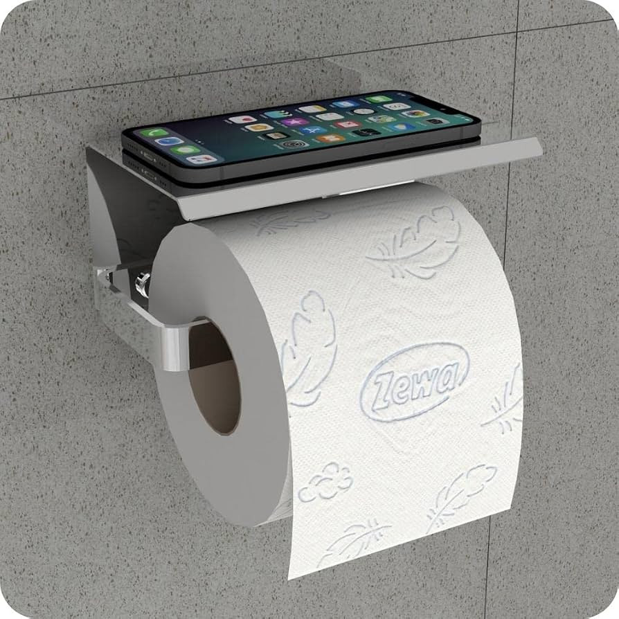 Porta Papel Higiênico Inox e Cromado De Parede Banheiro MAX | Amazon (BR)