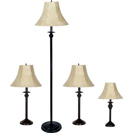 Better Homes & Gardens 4-Piece Lamp Set, Bronze Finish | Walmart (US)