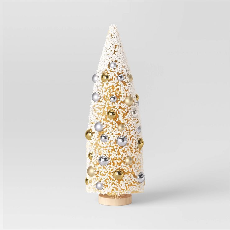 Flocked Bottlebrush Tree White - Threshold™ | Target