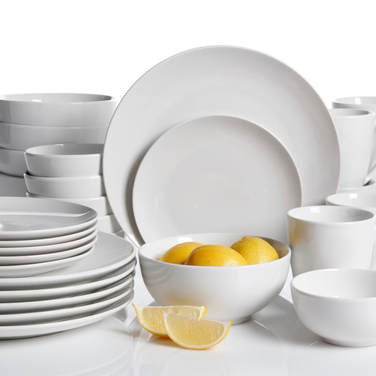Gibson 30 Piece Porcelain Dinnerware Set in White | Target