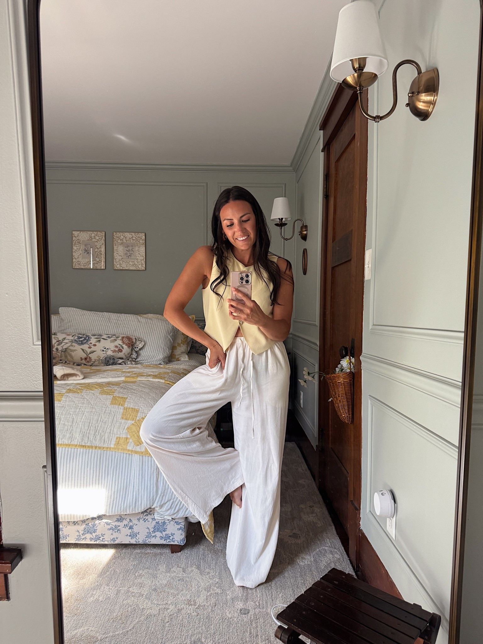 It’s the second summer with these linen double lined wide leg pants and I am just as obsessed with them as I was last summer! They are breathable, comfortable, and so chic! ￼

#LTKootd #LTKmomlife