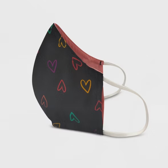 Kids' 2pk Heart Face Mask - Cat & Jack™ Pink | Target