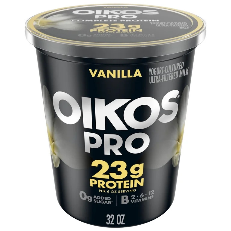 Oikos Pro 23g Protein, Vanilla Yogurt-Cultured Ultra-Filtered Milk Product Tub, 32 oz​ | Walmart (US)