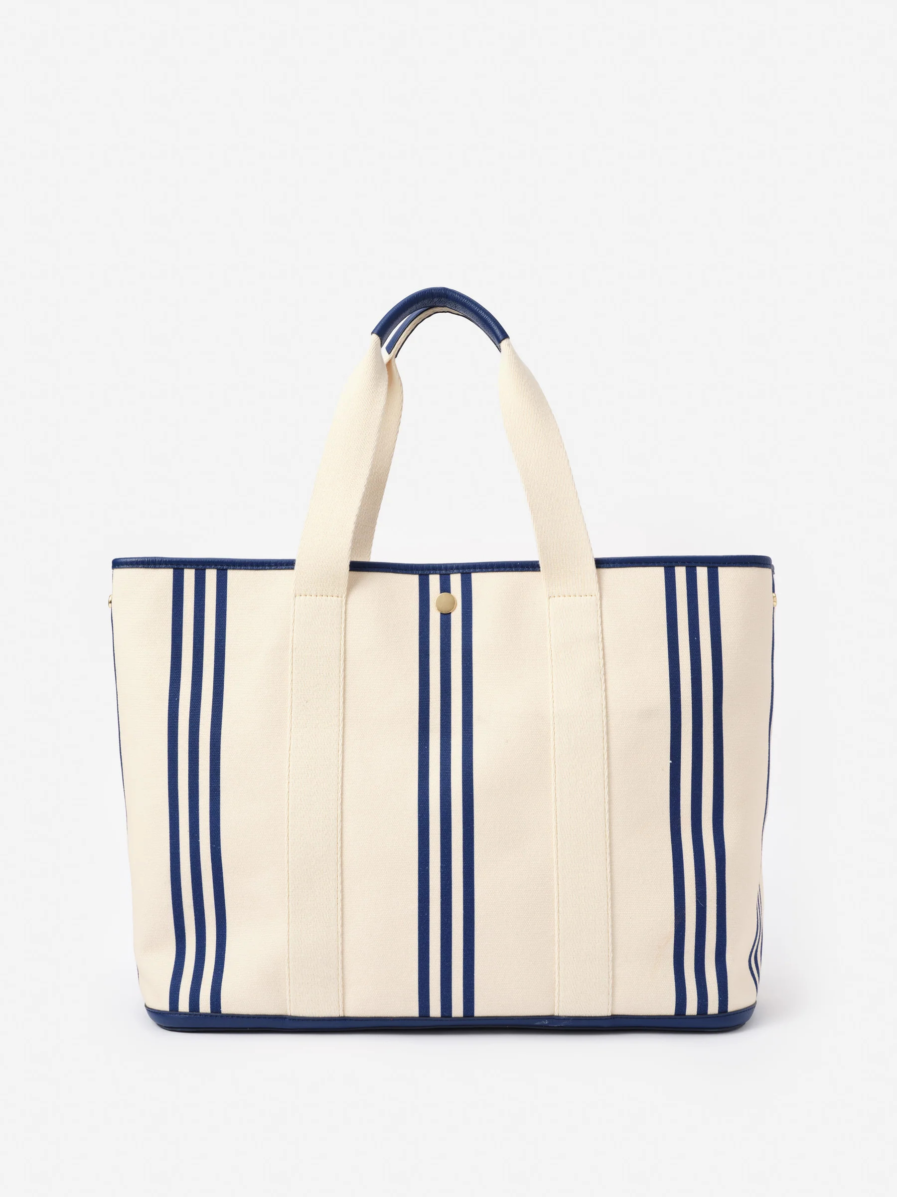 Nautical_Navy/Off_White Stripe Alma Canvas Tote | Women's Handbags | J.McLaughlin | J.McLaughlin