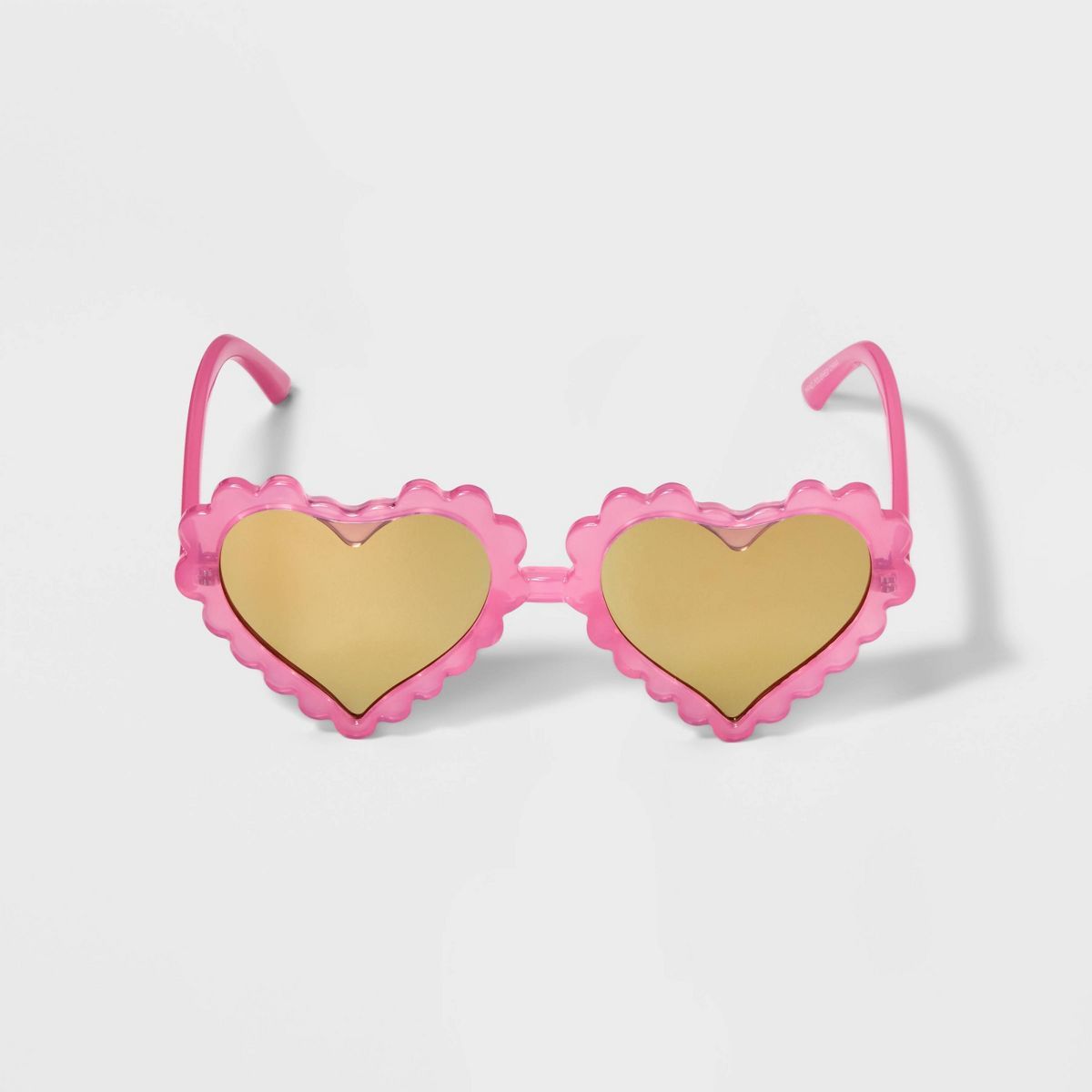 Girls' Scalloped Heart Sunglasses - Cat & Jack™ Pink | Target