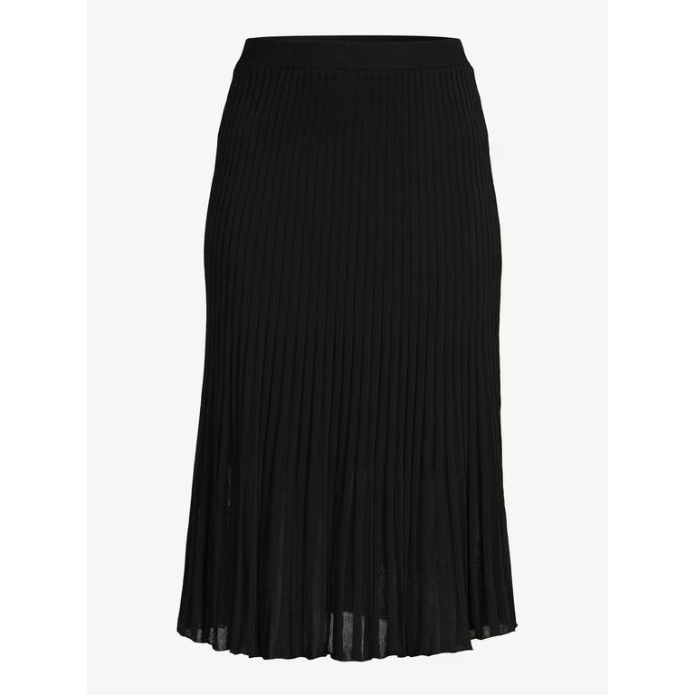 Scoop Women's Stripe Knit Elastic Waist Pull On Sweater Skirt | Walmart (US)