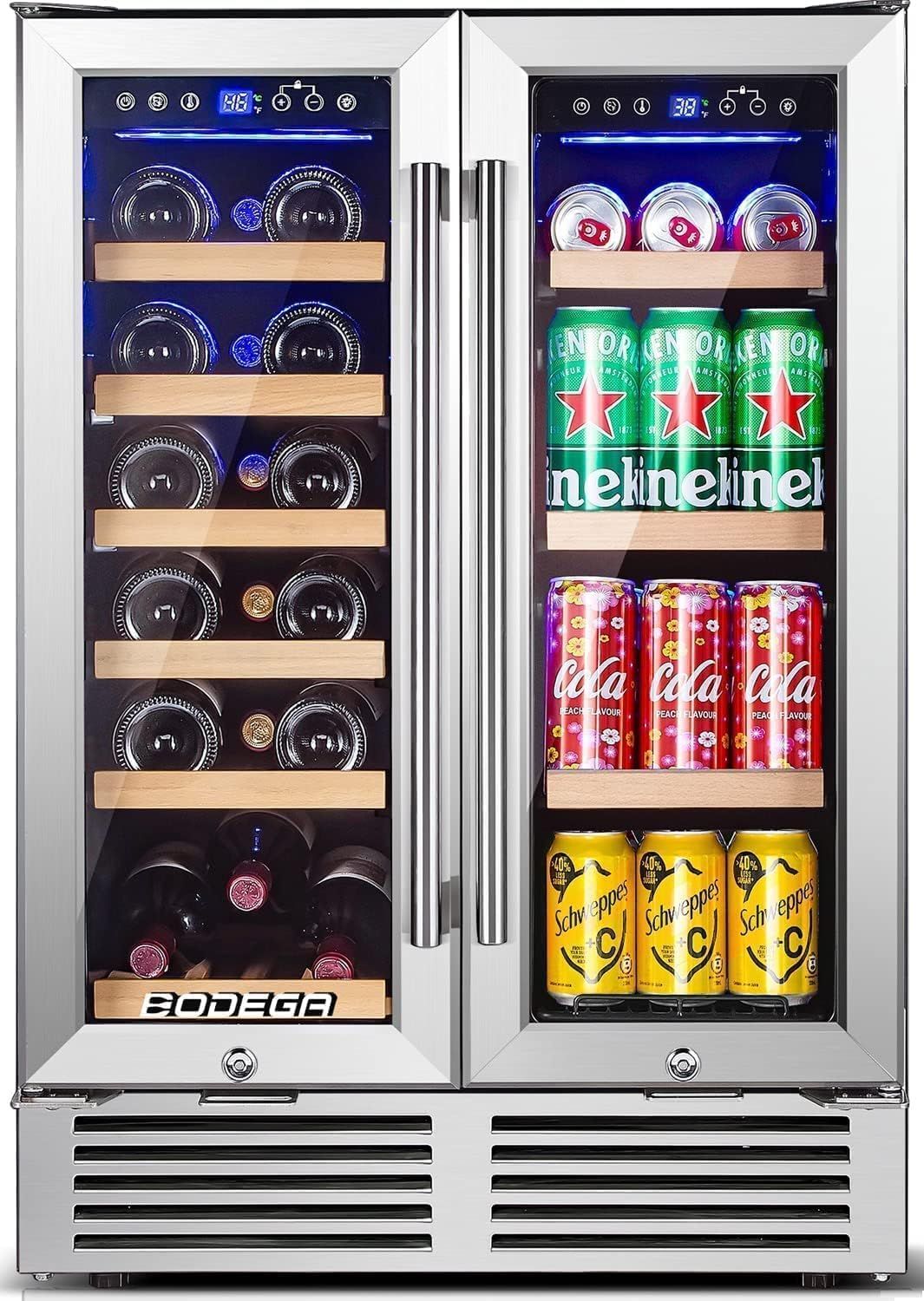 BODEGA Wine and Beverage Refrigerator, 24 Inch Dual Zone Wine Cooler, with Smart APP Control and ... | Amazon (US)