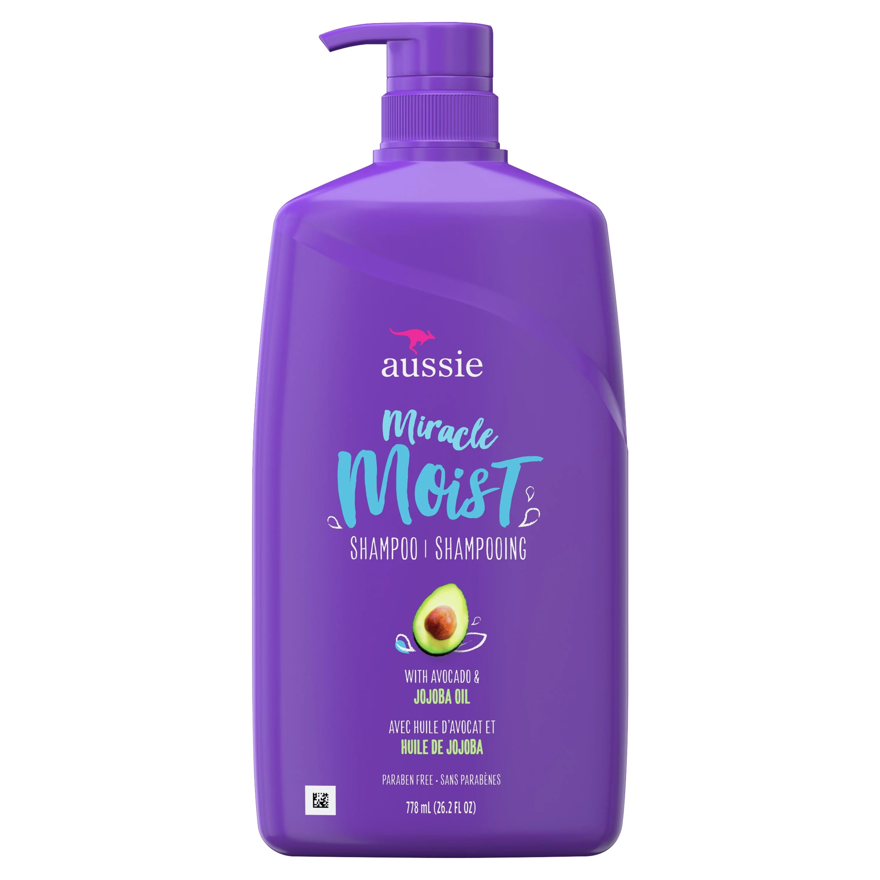 Aussie Miracle Moist Shampoo with Avocado, Paraben Free, 26.2 fl oz | Walmart (US)