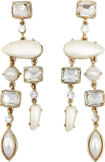 Alexis Imitation Pearl Crystal Drop Earrings | Nordstrom