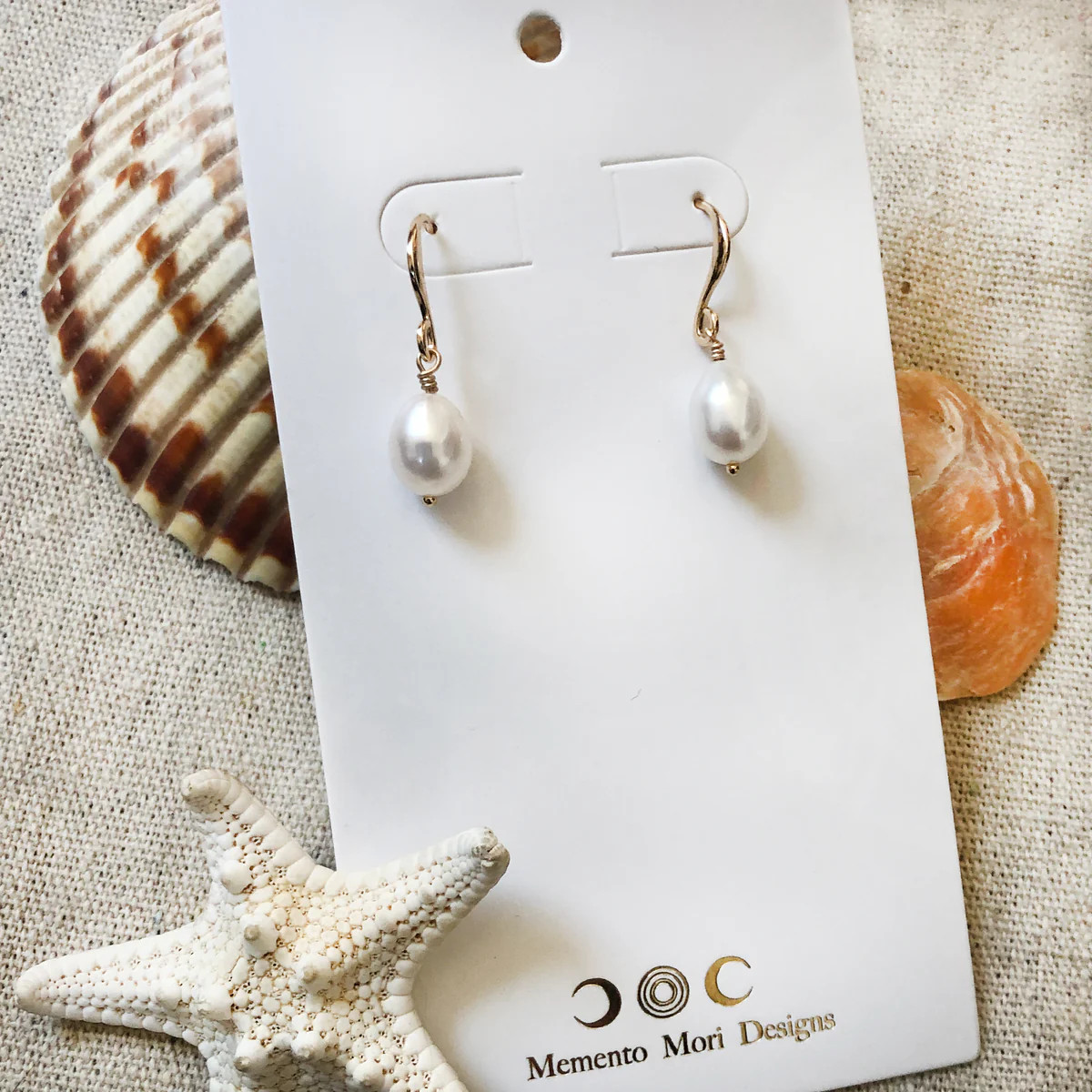 Drop Pearl Earrings | Memento Mori Designs NYC