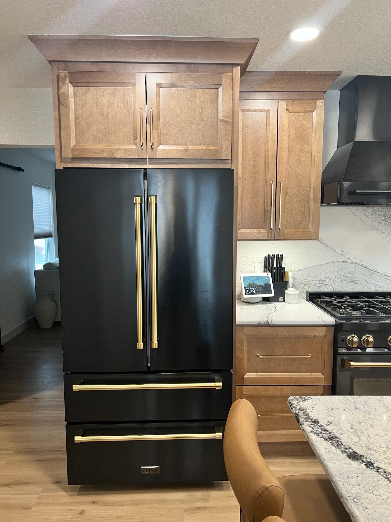 Black appliances are SO back! You have a choice between bronze or gold handles. 

#LTKmomlife #LTKHome