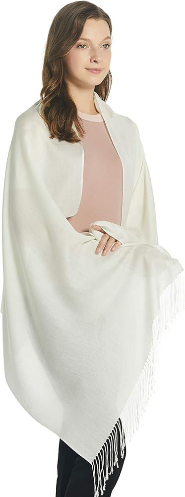 Silky Soft Pashmina Shawl Wraps for Women, Chiffon Scarf for Evening Wedding | Amazon (US)