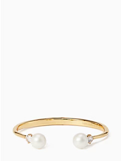pearls of wisdom open hinged bangle | Kate Spade Outlet