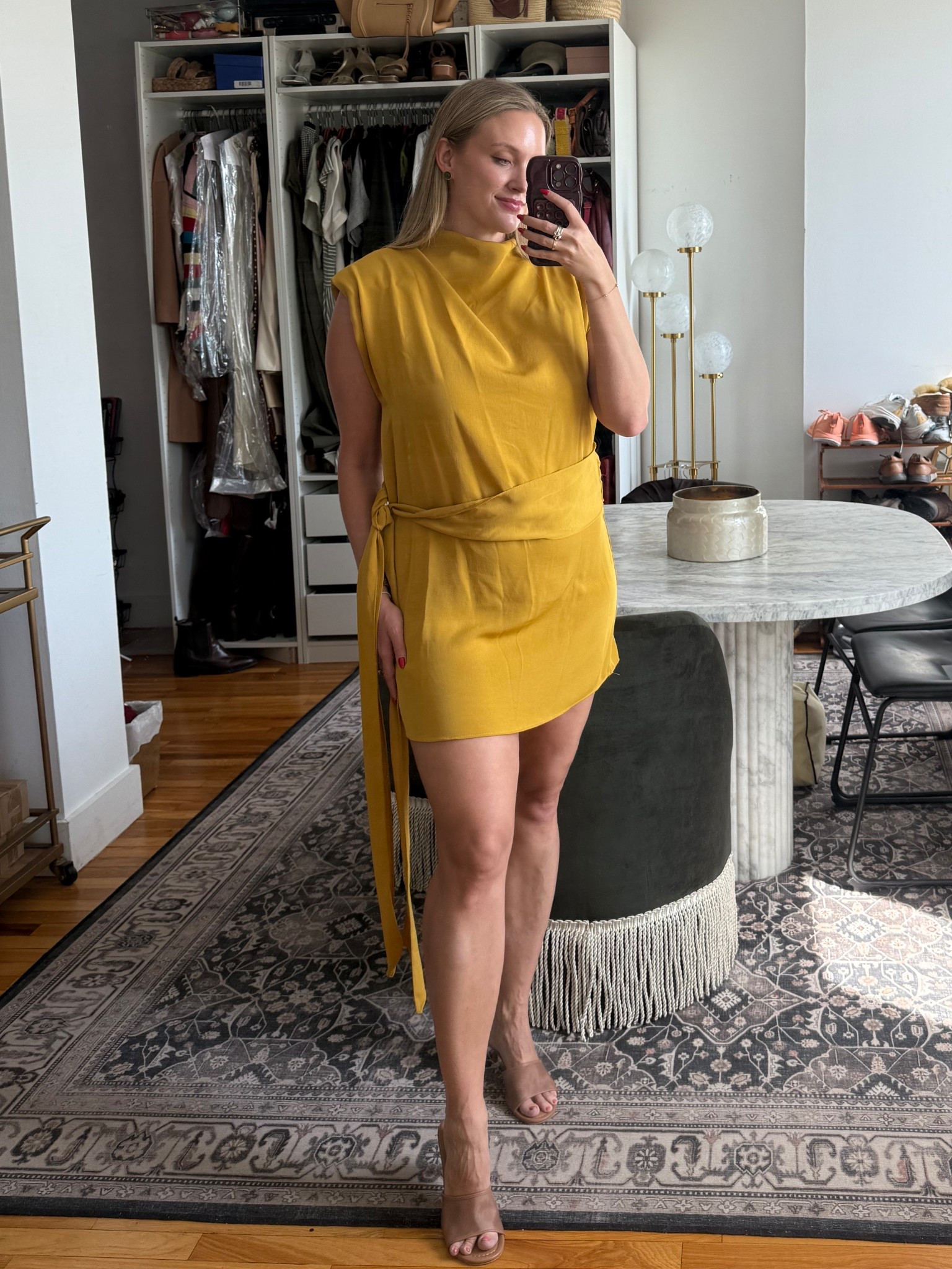 This yellow wrap dress is a perfect vacation dress! Wearing a large

#LTKootd #LTKTall #LTKMidsize
