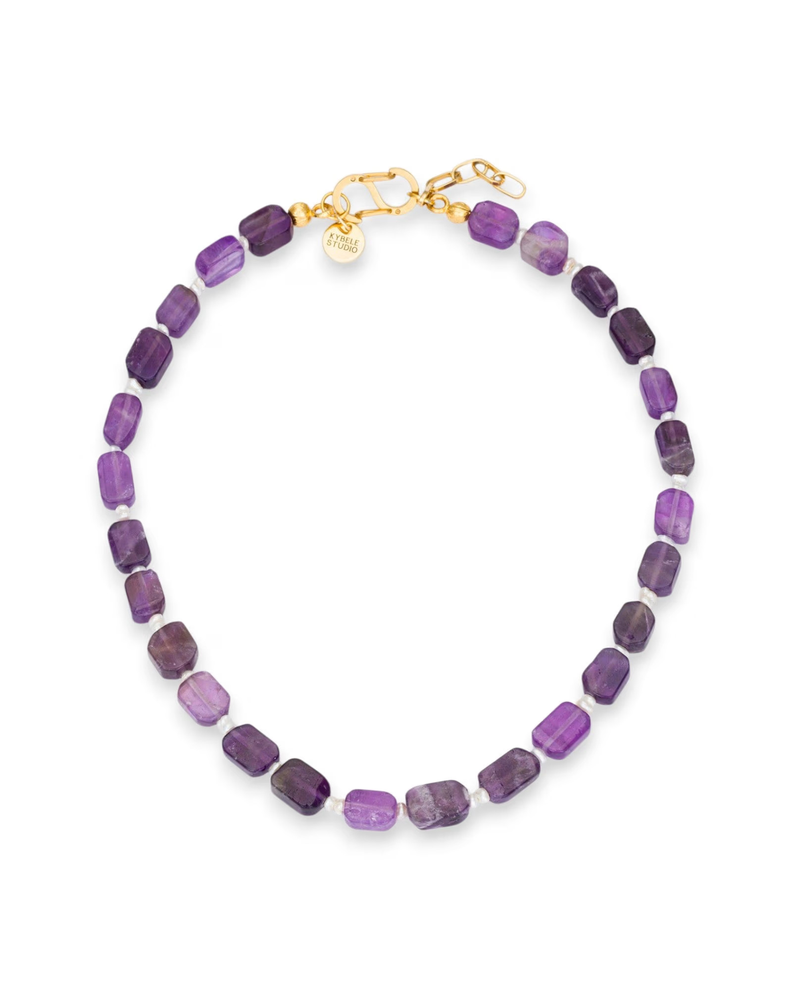 Lunar Harmony Necklace With Amethyst & Pearls | Wolf & Badger