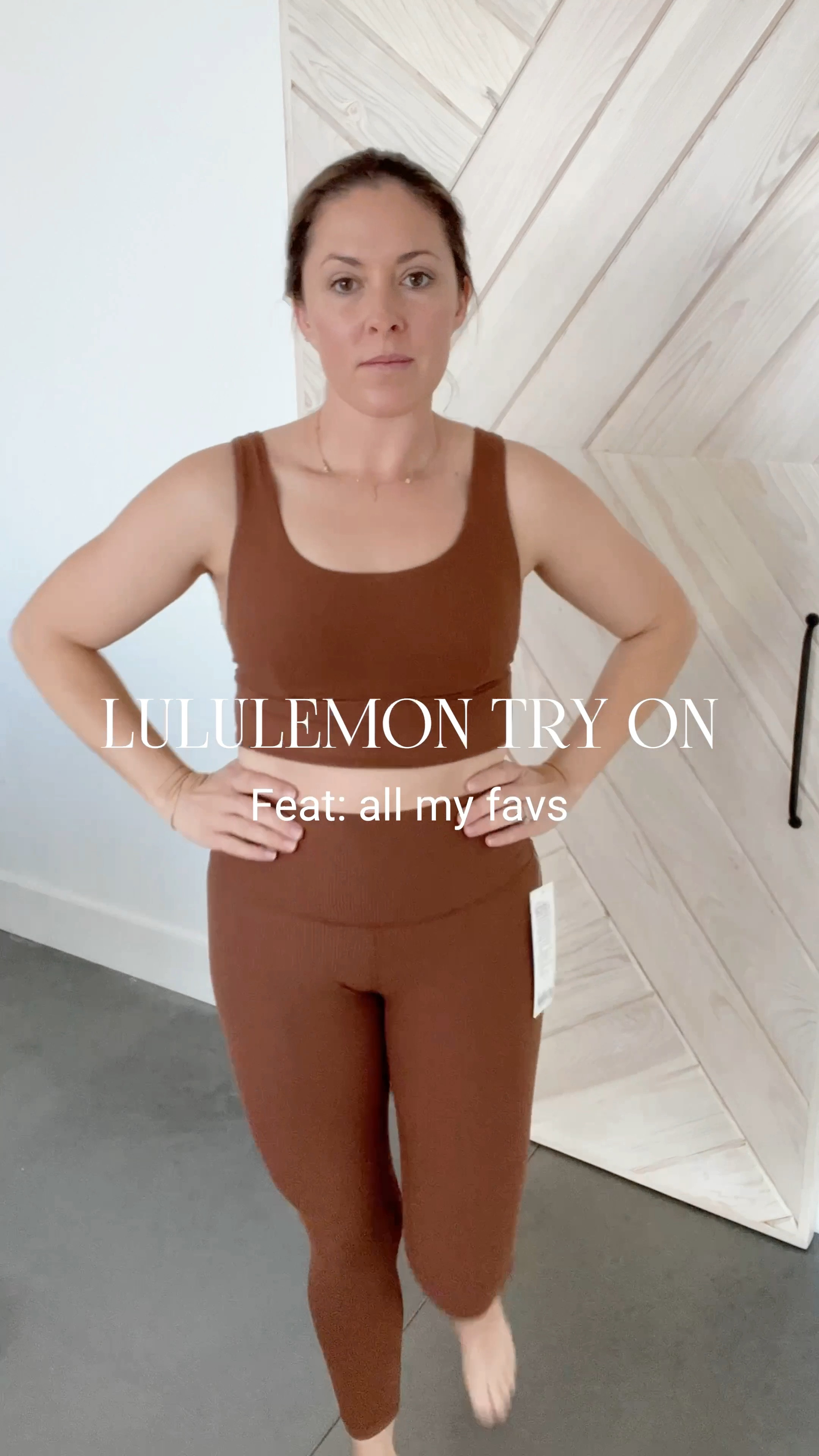 Lululemon try on!!!! I was drawn to this brown ribbed material, It’s so soft what do you think?  I tried the set on with all my fav tops! 🖤 This reversible jacket y’all. It’s been a fav of mine for a couple years now! 

#lululemon #lululemontryon #reversiblejacket #lululemonalign

#LTKfit #LTKSale #LTKstyletip