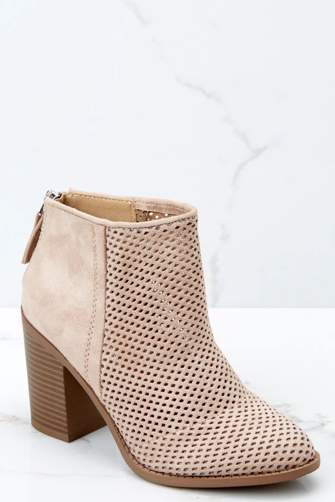 Meet You There Taupe Ankle Booties | Red Dress 