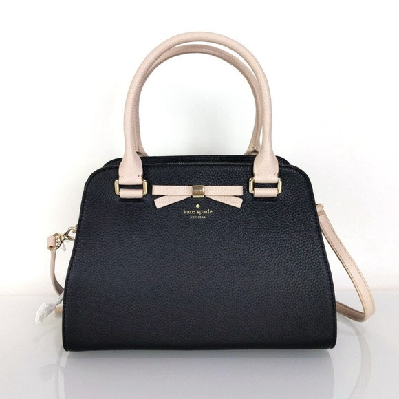 Kate Spade Sawyer Henderson Street Black Satchel Crossbody Bow cons | Poshmark