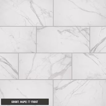 STAINMASTER Calacatta Silver 12-in x 24-in Matte Porcelain Marble Look Floor and Wall Tile (1.95-... | Lowe's