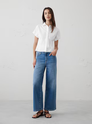 Seamed Poplin Shirt | Banana Republic Factory