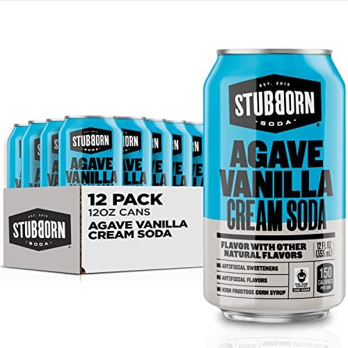Stubborn Soda, Agave Vanilla Cream Soda, 12 Fl Oz Cans (Pack of 12) | Amazon (US)