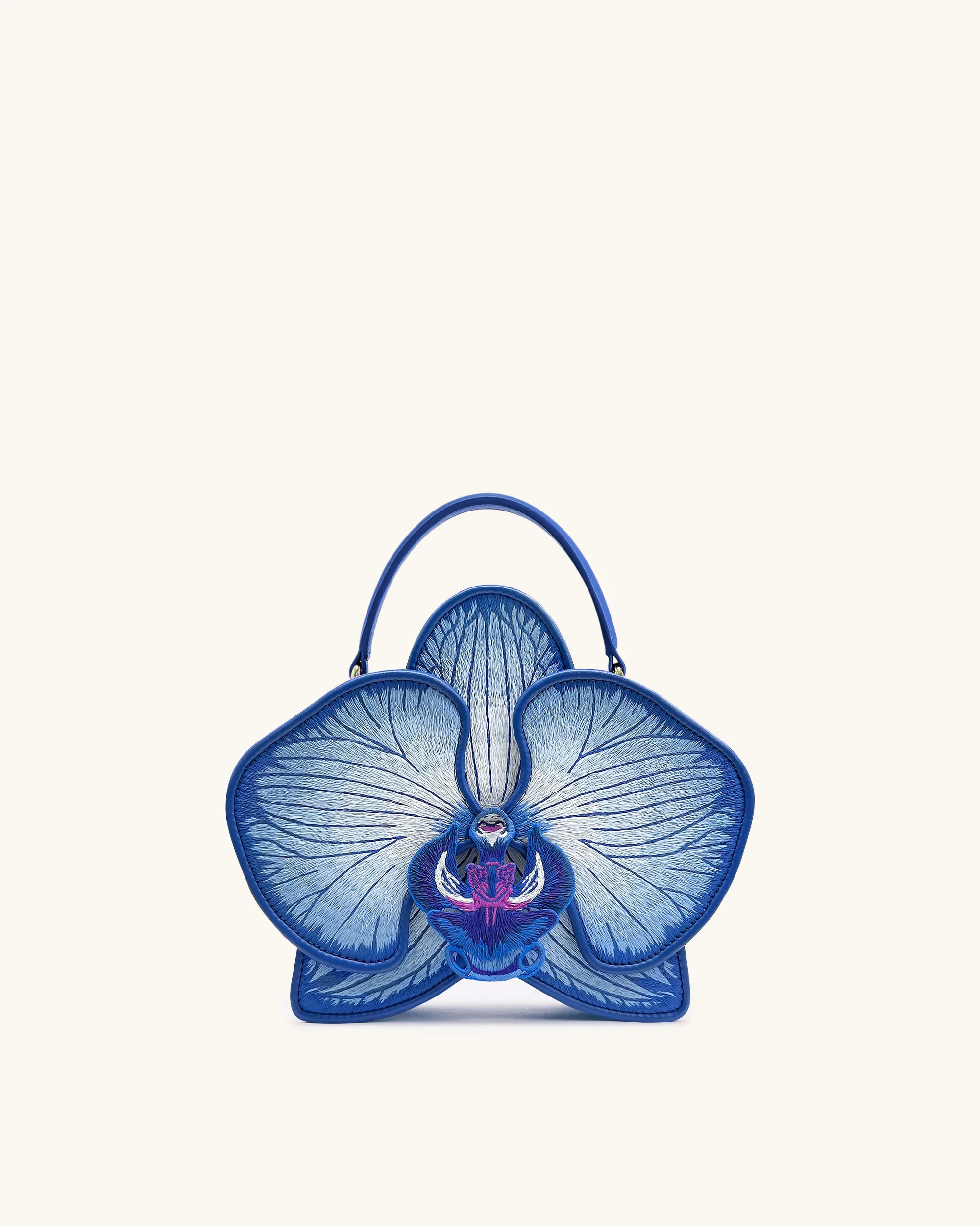 Flora Orchid Shaped Top Hand Bag - Blue | JW PEI US