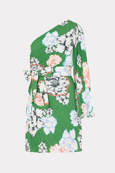 Linden Petals In Bloom Pleated Dress | MILLY