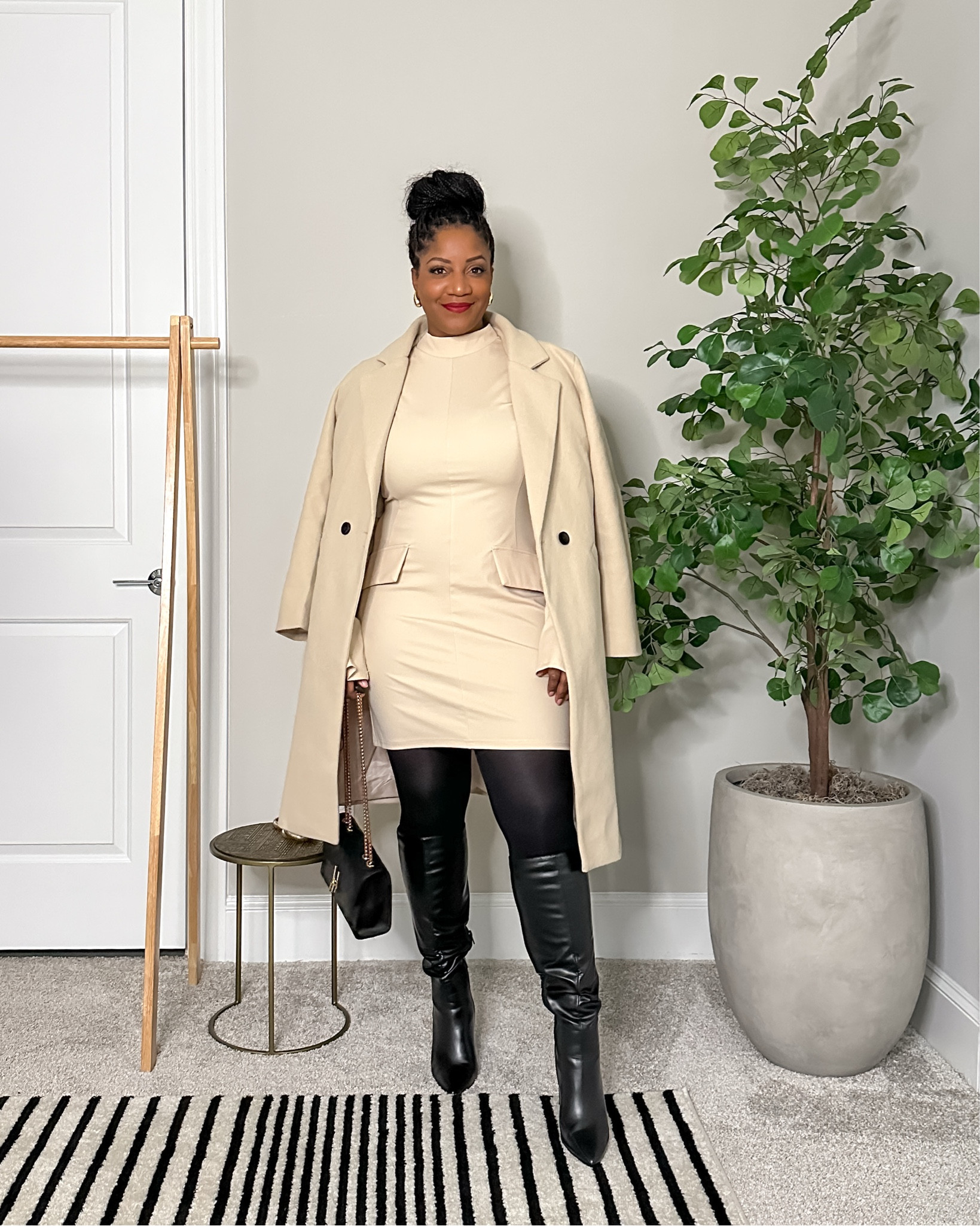 Amazon finds that never fail! 🤍 This cream dress is such a versatile winter staple, paired with a matching coat, black tights, and boots for an effortlessly chic look. Everything fits true to size (I wear a L), but I sized up in the dress for a looser fit—next time, I’d stick with my usual size.

cream dress outfit ideas / winter white outfit / cream coat outfit / chic neutral outfit / Amazon winter fashion / black tights and boots outfit / Amazon fashion finds / cream monochrome outfit / casual winter outfit ideas / neutral winter outfit / midsize outfit, size 12 outfit

#LTKMidsize #LTKFindsUnder100 #LTKStyleTip
