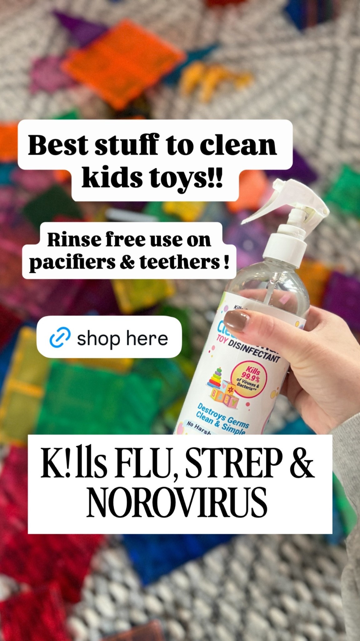 K!lls FLU, STREP & NOROVIRUS!!! Best stuff to clean kids toys!

#LTKmomlife #LTKKids #LTKHome
