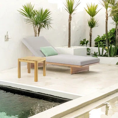 Teakwood Garden Sunbed Outdoor Chaise Lounge Set | Wayfair North America