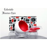 Collectable Designer 1/12 Scale Miniature Red Ball Chair | Etsy (US)