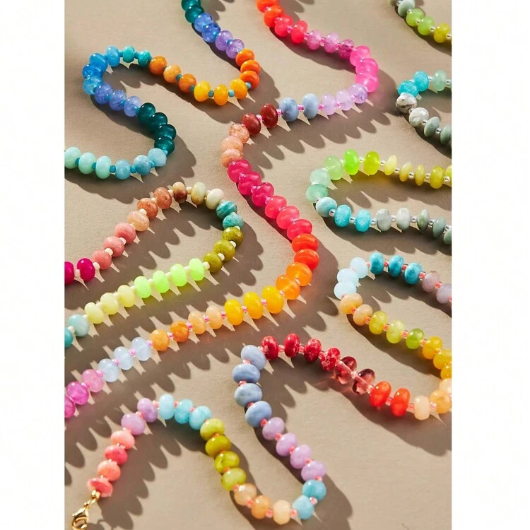 manbara Layering Stacking Graffiti OOAK 2024 Beach Boho Bohemian Colourful Beads Creative Handmad... | SHEIN