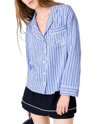 Cyjama Crinkled Button Front Shirt | Bloomingdale's (US)
