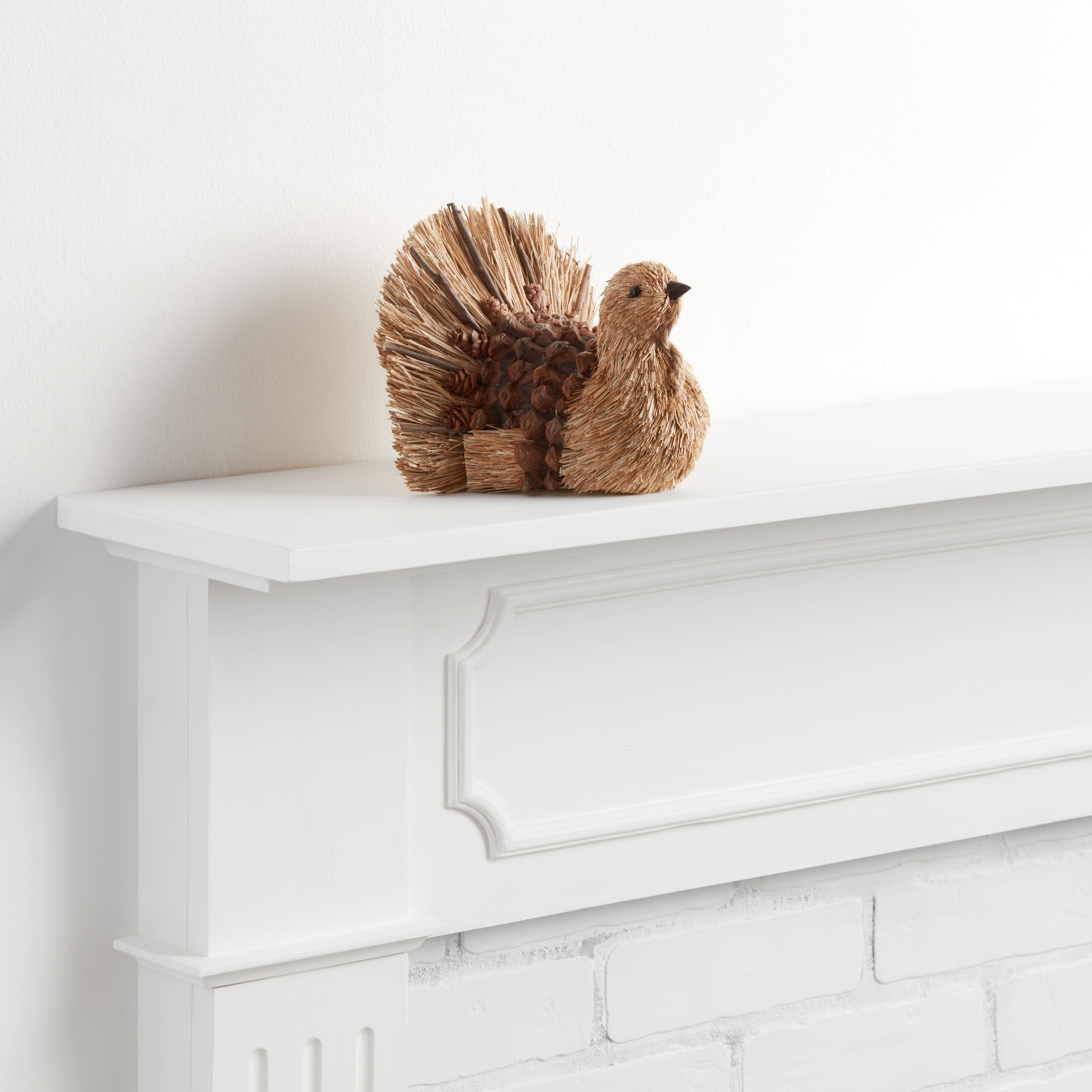 Natural Fiber And Pinecone Thanksgiving Turkey Decor | World Market