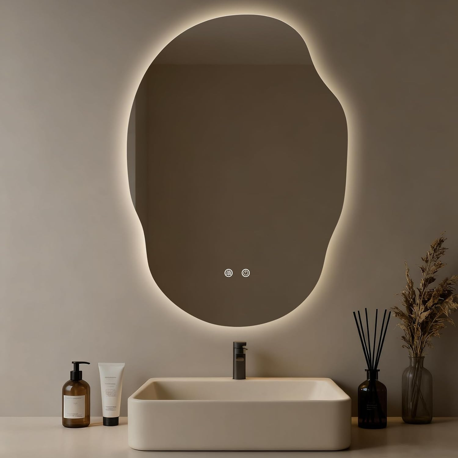 WallBeyond LED Bathroom Mirror with Lights, 25 x 35 Inch Led Bathroom Vanity Mirror for Wall, Ant... | Amazon (US)