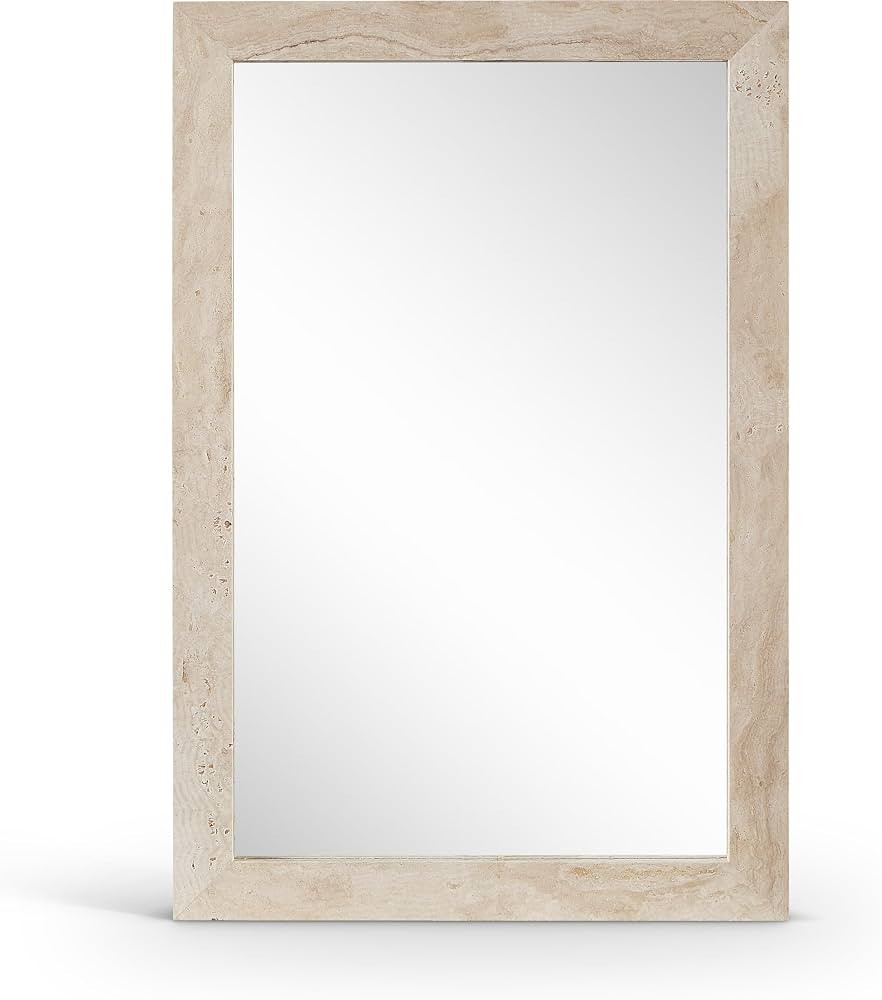 Meridian Furniture 66087Travertine-M Pavia Collection Modern | Contemporary Mirror with Genuine T... | Amazon (US)
