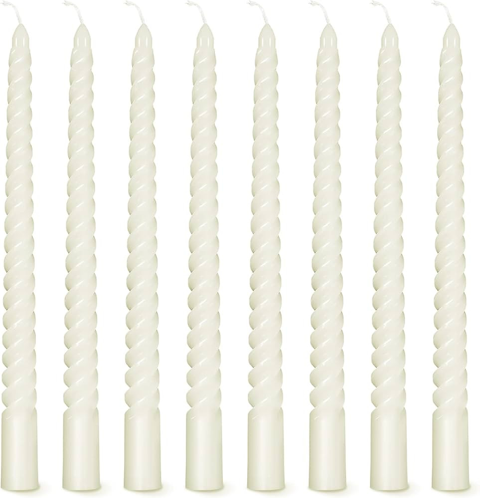 8PCS Spiral Taper Candles,10Inch Twist Taper Candle,White Spiral Candle,Dripless Twisted Candles,... | Amazon (US)