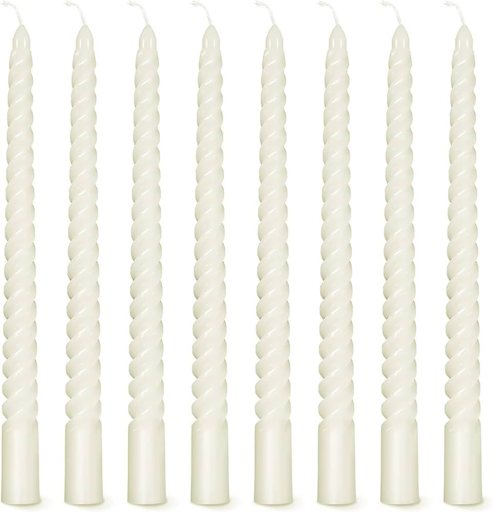 8PCS Spiral Taper Candles,10Inch Twist Taper Candle,White Spiral Candle,Dripless Twisted Candles,... | Amazon (US)