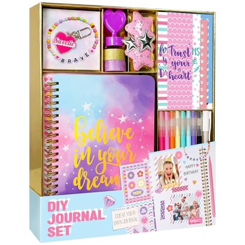Nollh Gifts for Teenage Girls - Stocking Stuffers, Teen Tween Girls Trendy Stuff, 26PCS DIY Journal Kit, Scrapbook Supplies Stationery Set, Art Crafts Kit - Ideal Gifts for 8-14 Year Old Girl | Amazon (US)