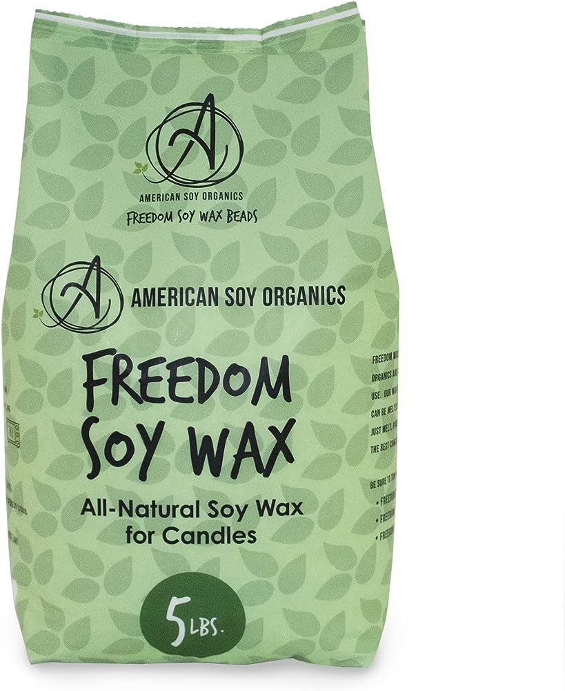 American Soy Organics- 5 lb of Freedom Soy Wax Beads for Candle Making – Microwavable Soy Wax B... | Amazon (US)