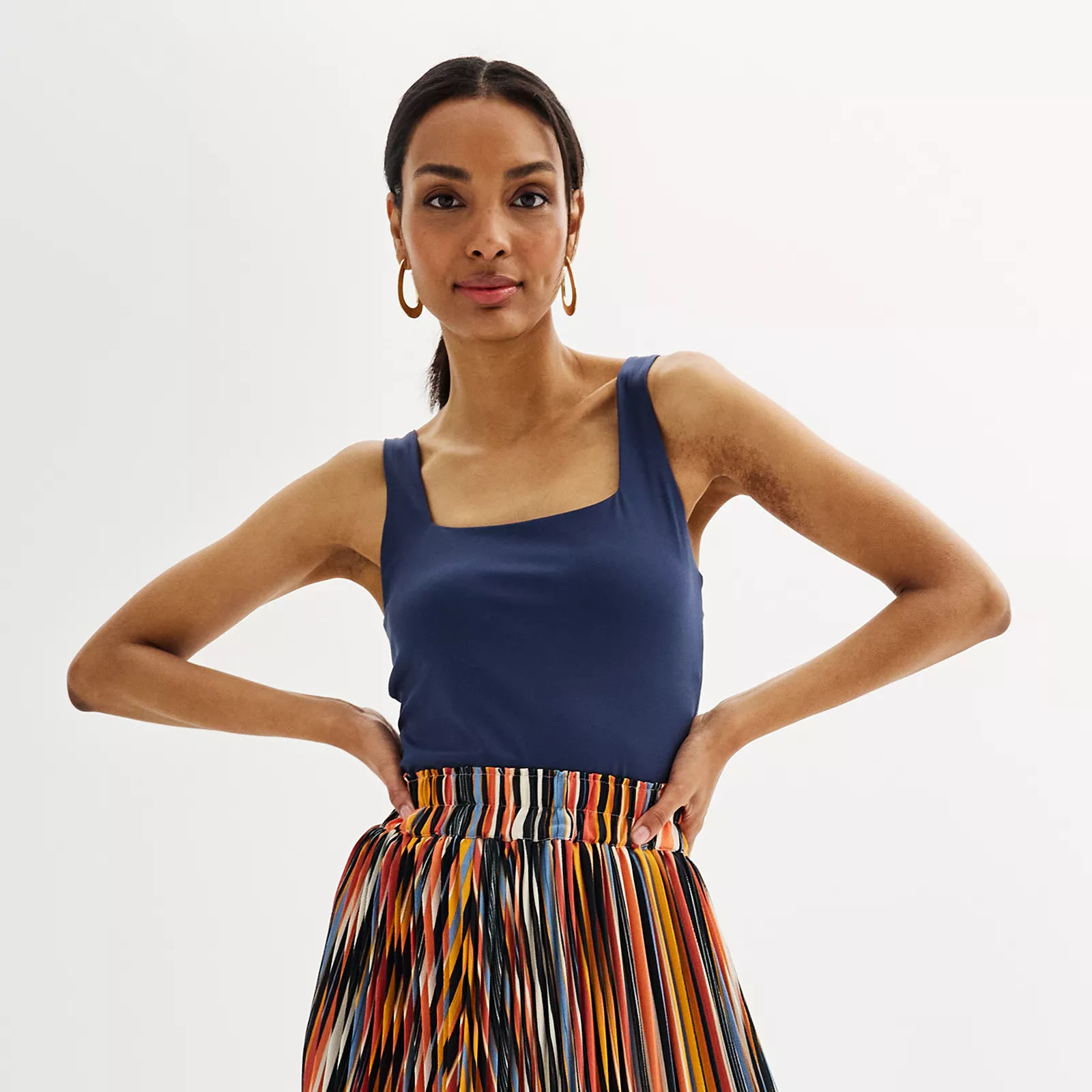 Women's Nine West Sculpt Squareneck Tank Top | Kohl's