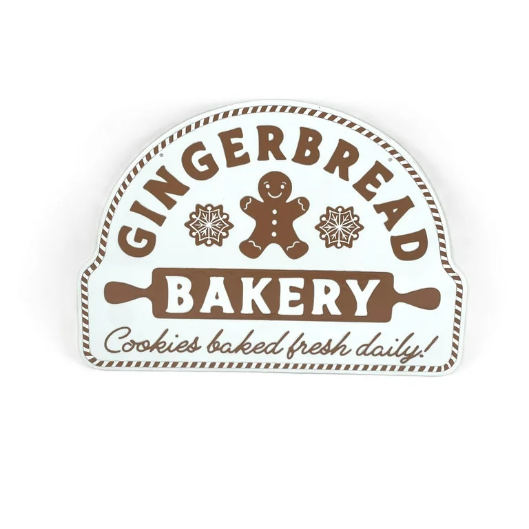 Holiday Time Metal Signs - Gingerbread Bakery - Walmart.com | Walmart (US)