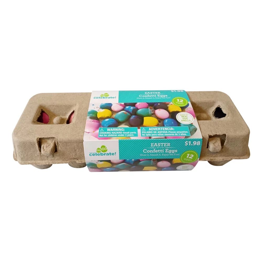 Way to Celebrate Multi-Color Confetti Eggs, Cascarones, 1doz ,Real Eggs with Paper! | Walmart (US)