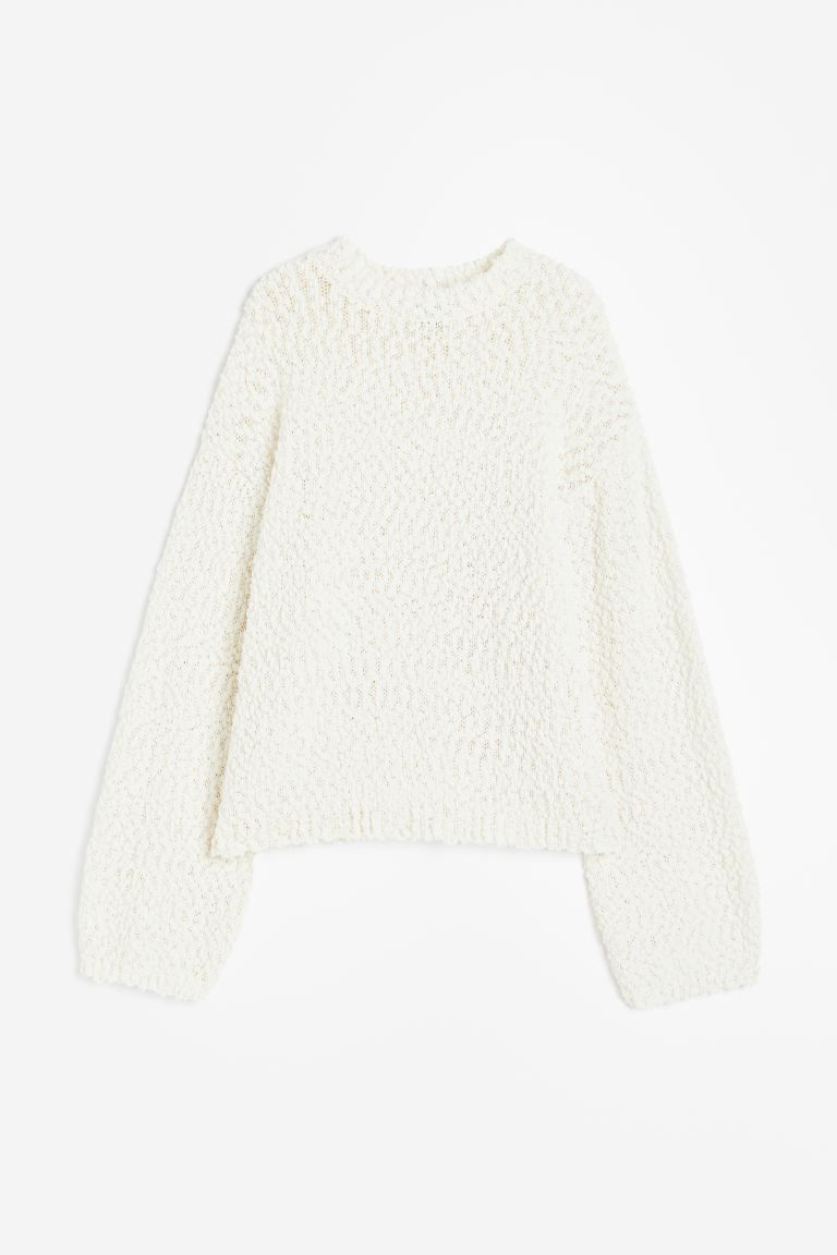 Bouclé Sweater - Cream - Ladies | H&M US | H&M (US + CA)