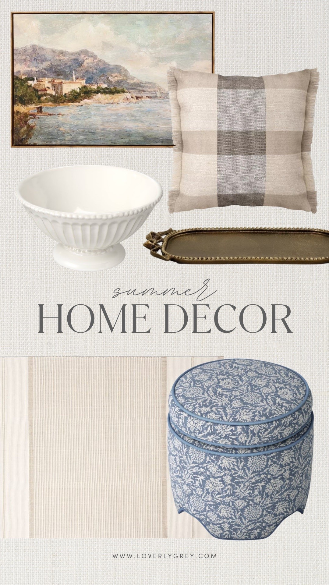 These summer home decor finds are so good! I’m loving the soft neutrals, blue artwork, and classic accents that make any space feel fresh for the season. Loverly Grey, summer home decor, home finds, coastal decor, neutral decor, home styling, summer decorating ideas

#LTKdayinmylife #LTKSeasonal #LTKHome
