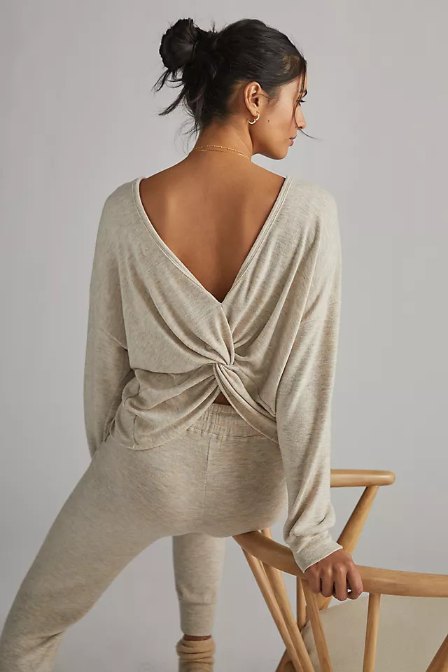 Sundry Twist-Back Sweater | Anthropologie (US)
